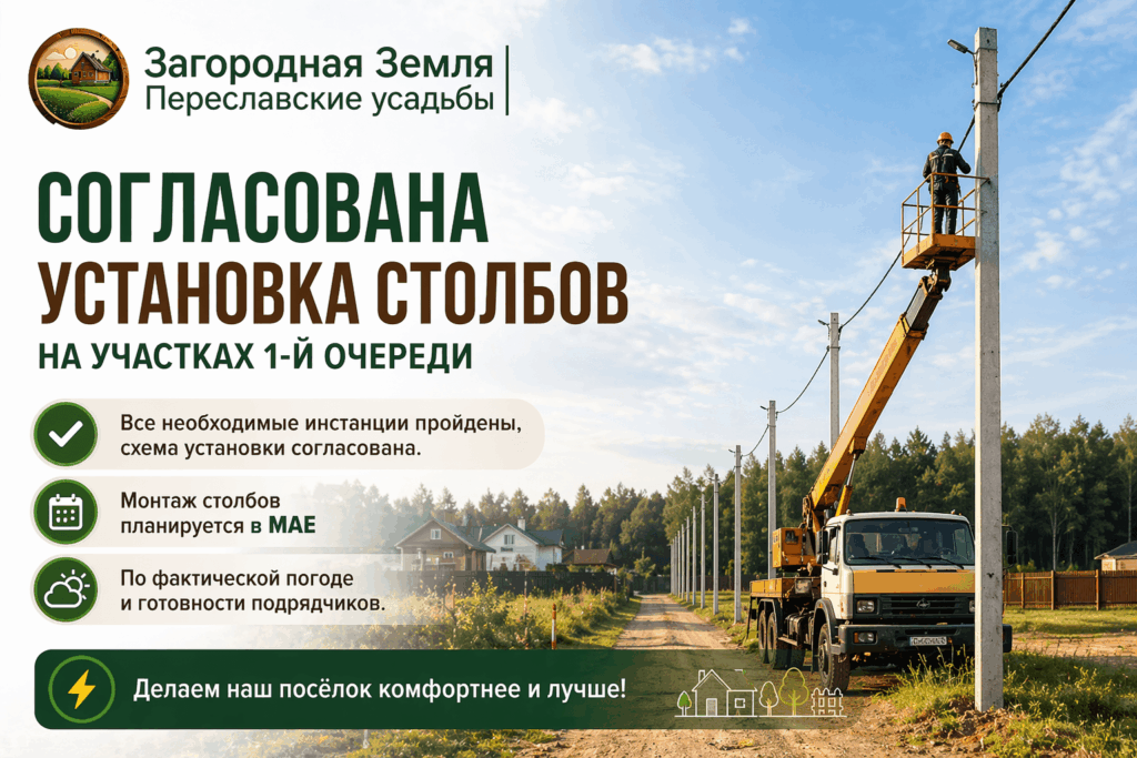 Согласована установка столбов